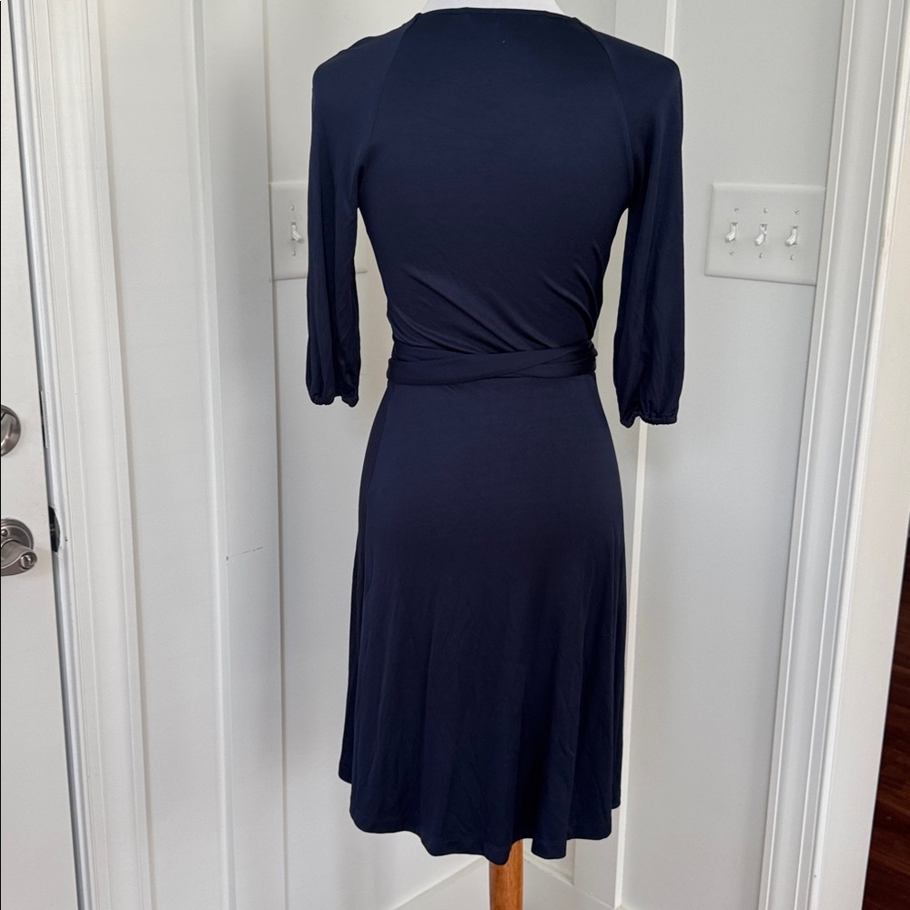 Diane Von Furstenberg Blue Classic Wrap Dress Size 4 - Picture 4 of 8